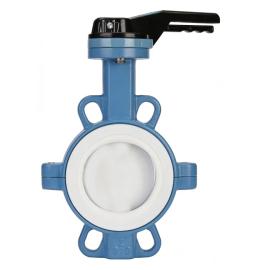 Wafer PTFE Lined Butterfly Valve
