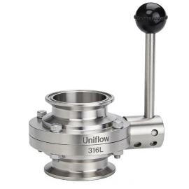 Hygienic Tri Clamp Butterfly Valve 