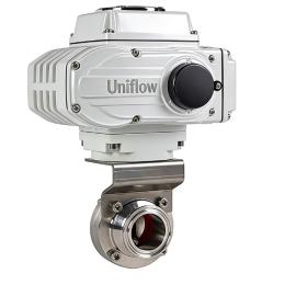 Electric Hygienic Tri-Clamp butterfly valve