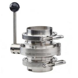 Hygienic Tri-Clamp butterfly valve whole set