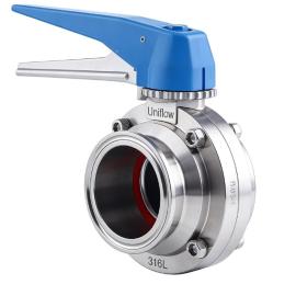 Tri-Clamp Hygienic Butterfly Valve with Trigger Handle