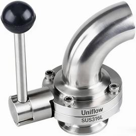 Stainless Steel 316 Tri Clamp Valve with Elbow 