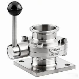 Sanitary Stainless Steel Flanged and Tri Clamp Butterfly Valve