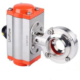 Sanitary Pneumatic Welded Butterfly Valve