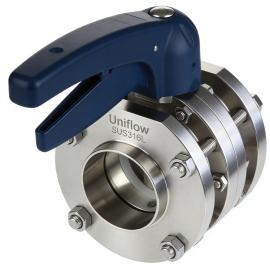 Wafer type Plain End Hygienic Butterfly Valve