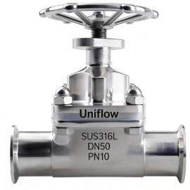 Hygienic Tri-clamp Flow Control Diaphragm Valve with Lockable device