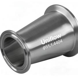 Hygienic Stainless steel reducer Tri clamped end