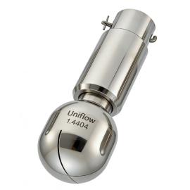 Hygienic clip on Rotary Spray ball