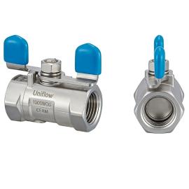 1-piece reduced bore ball valve with butterfly handle