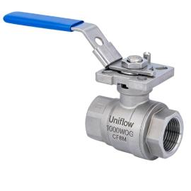 2-piece full bore ball valve F/F direct actuator mounting