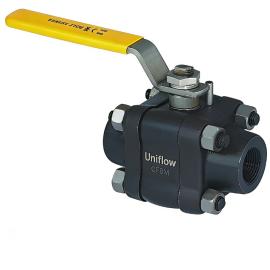 3-pieces forged steel threaded ball valve