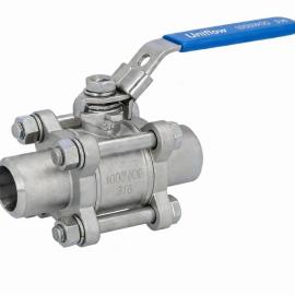 DIN 3202 S13 3-pieces butt weld ball valve