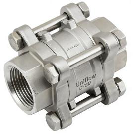  Stainless Steel 3 Piece BSP Disc Check Valve  Class 600 PSI