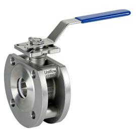 1pc  Wafer type Flanged Ball Valve with PTFE PPL Seat