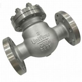 300 Lbs ASTM A351 GR CF8 Stainless steel flanged swing check valves 