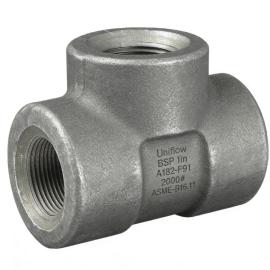 ASME B16.11  A182 F5/F9/F11/F22/F91 Forged Alloy steel 2000LBS BSP or NPT Thread TEE