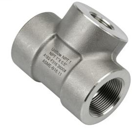 ASME B16.11 A182 F304/304L/316/316L/316Ti Forged Stainless steel 2000LBS BSP or NPT Thread Reducing TEE