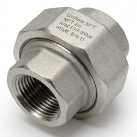 ASME B16.11 A182 F304/304L/316/316L/316Ti Forged Stainless steel 2000LBS BSP BSPT Thread  Union