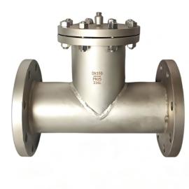 Stainless steel CF8M flanged T-strainer PN16
