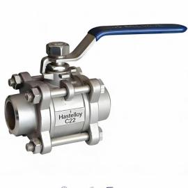 3-piece Hastelloy C22 butt welded ball valve with lever PN40
