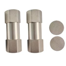 In-line female threaded flame arrestor stainless steel