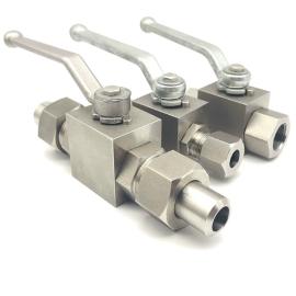 Pneumatic high pressure welded ball valve stainless steel