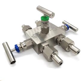 Stainless steel 3 valve manifold for differential pressure transmitter