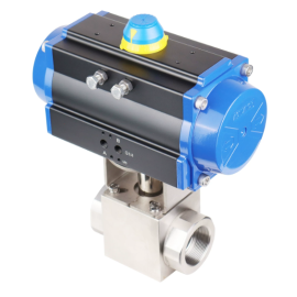 Pneumatic high pressure ball valve forged steel