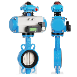 Pneumatic wafer butterfly valve 4 inch