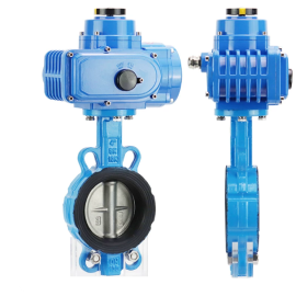 Automated wafer butterfly valve electric actuator