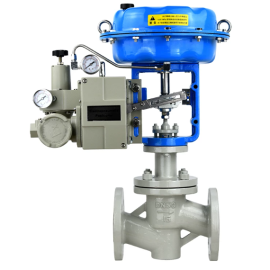 Pneumatic fluorine lined control valve DN50