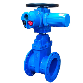 Electric resilient seated gate valve